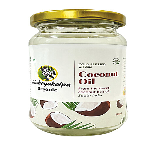 Buy AKSHAYAKALPA Organic Cold Pressed Virgin Coconut Oil Rich In Antioxidant, Great For