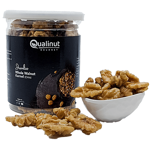 Qualinut Gourmet Jumbo Whole Walnut Kernel - Chile, Good For Gut, Promotes Heart Health, 200 g  