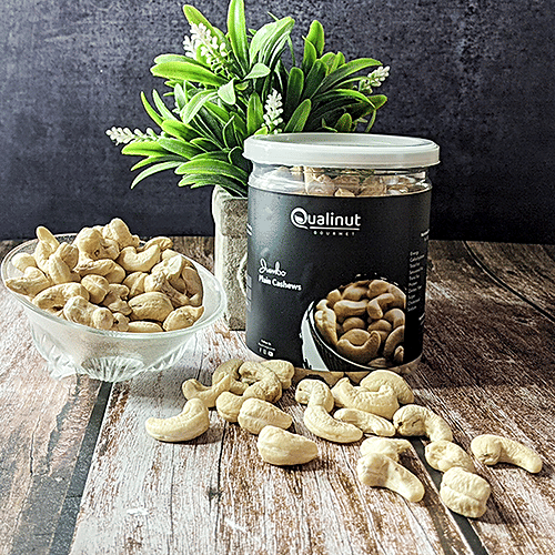 Qualinut Gourmet Jumbo Plain Cashews - High In Protein, Rich In Vitamin E, Boosts Immune System, 250 g  
