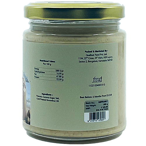 Buy Qualinut Gourmet Natural Peanut Butter Protein Rich & Low Carbs