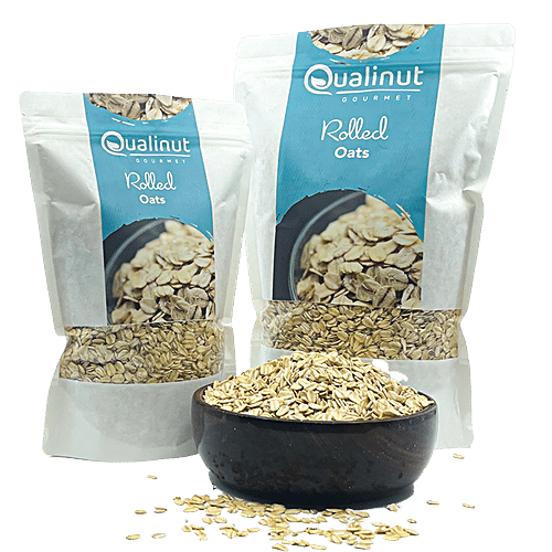 Qualinut Gourmet Rolled Oats - Lowers Cholesterol, For Weight Management, 1 kg  