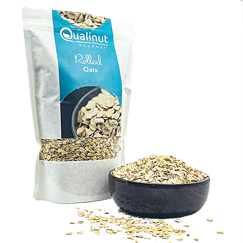 Qualinut Gourmet Rolled Oats - Lowers Cholesterol, For Weight Management, 1 kg  