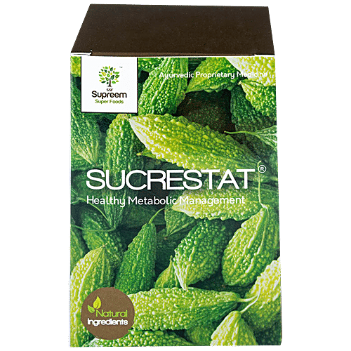 Supreem Super Foods Sucrestat Capsules - Healthy Metabolic Management, Bitter Melon Extract, 60 pcs