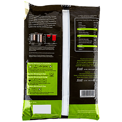 Supreem Super Foods Normalife - Multipurpose Flour Mix, Wheat, Fenugreek & Black Seeds, 500 g Pouch 