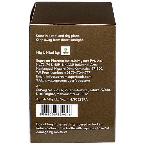 Supreem Super Foods Superejuven Capsules - Bone Health Management, Asthishrunkala & Ashwagandha Extracts, 60 pcs Box 