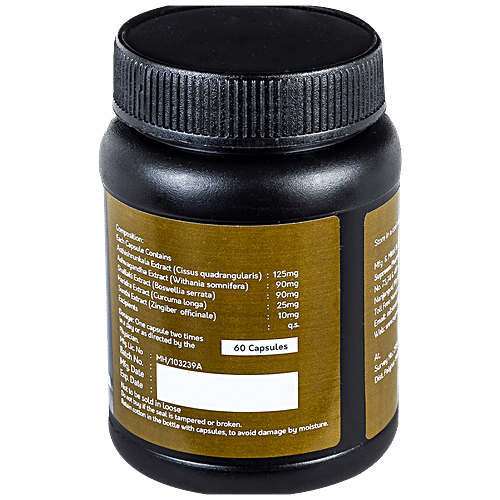 Supreem Super Foods Superejuven Capsules - Bone Health Management, Asthishrunkala & Ashwagandha Extracts, 60 pcs Box 