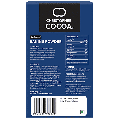 Buy Christopher Cocoa Professional Baking Powder Aluminium Free