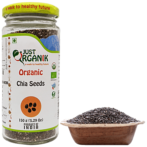 Buy Just Organik Chia Seeds Rich In Antioxidants, Superfood, Low