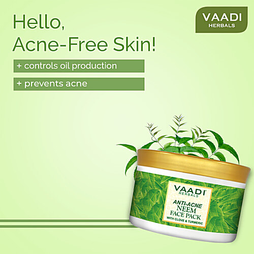 Buy Vaadi Anti Acne Neem Face Pack With Clove & Turmeric Cleans