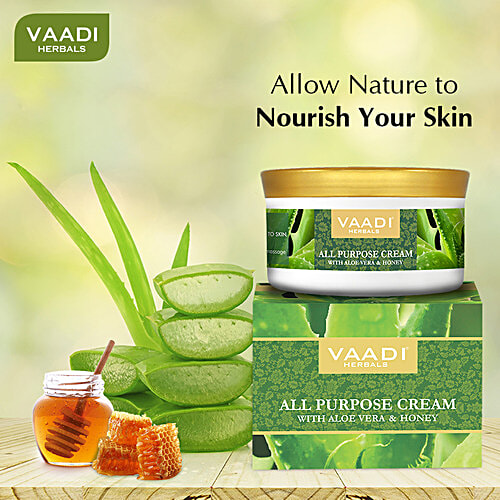 Vaadi All Purpose Cream With Aloe Vera, Honey & Manjistha - Provides Nourishment, 150 g  