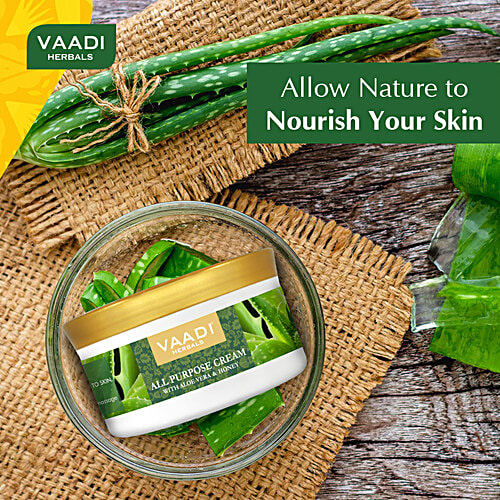 Vaadi All Purpose Cream With Aloe Vera, Honey & Manjistha - Provides Nourishment, 150 g  