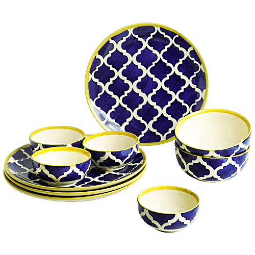 Buy ExclusiveLane Ceramic Dinner Set Plates With Katoris & Serving