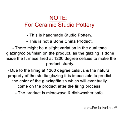 ExclusiveLane Ceramic Dinner Plates - The Hut Couple, Hand-Painted, 26 cm, 2 pcs