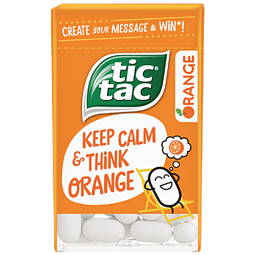 Tic Tac Candy - Gentle Messages, Orange, 14.5 g  