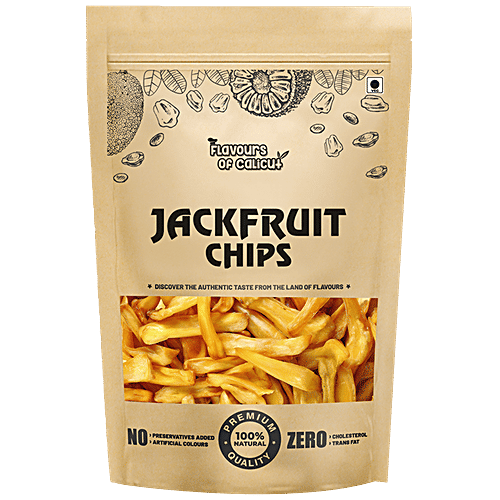 Flavours of Calicut Jackfruit Chips - Authentic Taste, Rich Flavour, 0% Cholesterol, No Colours Added, 250 g Pouch 