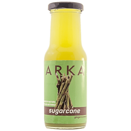 Arka Sugarcane Juice - Ginger & Lemon, Rich In Antioxidants, Vitamin C, Refreshing Drink, 200 ml