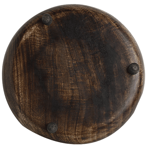 ExclusiveLane Desert Stash Hand-Painted Chapati Box In Mango Wood - Elegant Design, 1 pc