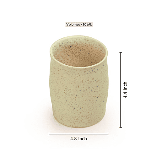 ExclusiveLane Elegant Hand-Painted Ceramic Bathroom Accessory - Modern Design, Off White Colour, 3 pcs  