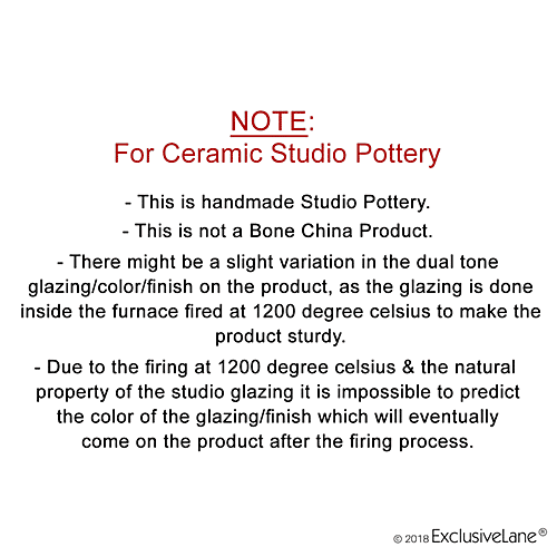 ExclusiveLane Sea Green Sky Hand-Painted Ceramic Bathroom Accessory - Elegant Design, 3 pcs  