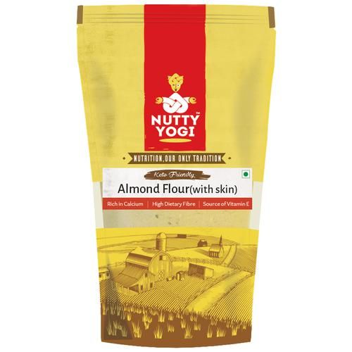 Nutty Yogi Almond Flour With Skin - Rich In Vitamin, Fibre & Calcium, Keto Friendly, No Preservatives, 300 g Pouch 