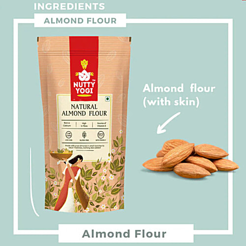 Nutty Yogi Almond Flour With Skin - Rich In Vitamin, Fibre & Calcium, Keto Friendly, No Preservatives, 300 g Pouch Keto Friendly
Rich in Calcium
High Dietary Fibre
Source of Vitamin E