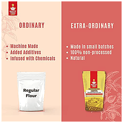 Buy Nutty Yogi Almond Flour With Skin Rich In Vitamin, Fibre & Calcium, Keto Friendly, No