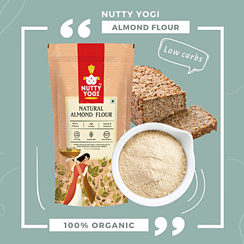 Nutty Yogi Almond Flour With Skin - Rich In Vitamin, Fibre & Calcium, Keto Friendly, No Preservatives, 300 g Pouch Keto Friendly
Rich in Calcium
High Dietary Fibre
Source of Vitamin E