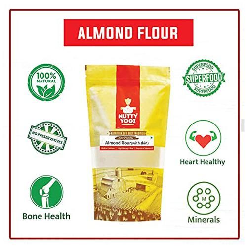 Nutty Yogi Almond Flour With Skin - Rich In Vitamin, Fibre & Calcium, Keto Friendly, No Preservatives, 300 g Pouch 