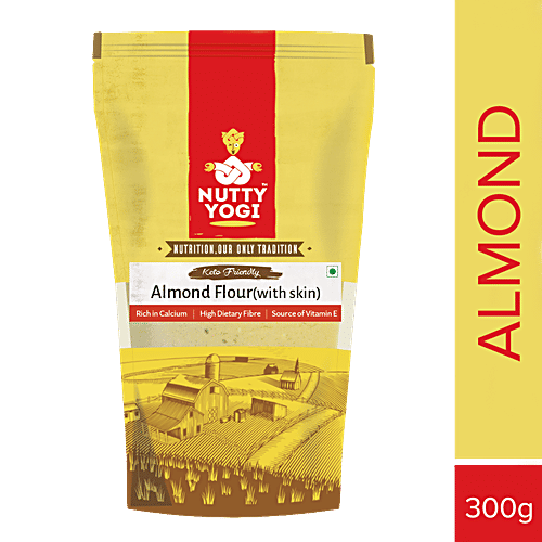 Buy Nutty Yogi Almond Flour With Skin Rich In Vitamin, Fibre & Calcium, Keto Friendly, No