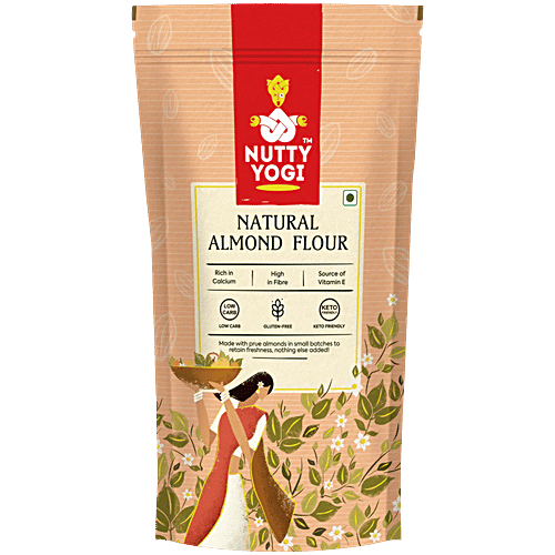 Nutty Yogi Almond Flour With Skin - Rich In Vitamin, Fibre & Calcium, Keto Friendly, No Preservatives, 300 g Pouch Keto Friendly
Rich in Calcium
High Dietary Fibre
Source of Vitamin E