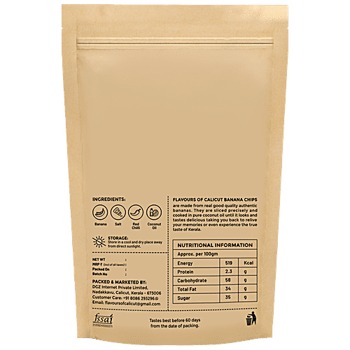 Buy Flavours of Calicut Masala Banana Chips Crispy, Zero Cholesterol