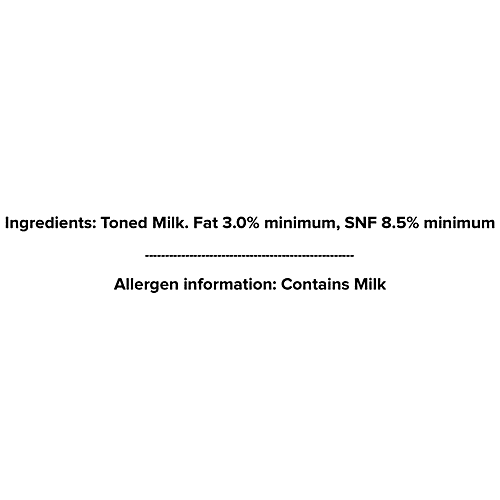 Amul Moti Toned Milk - Homogenised, Fresh, No Preservatives, Chemical Free, 450 ml Pouch 