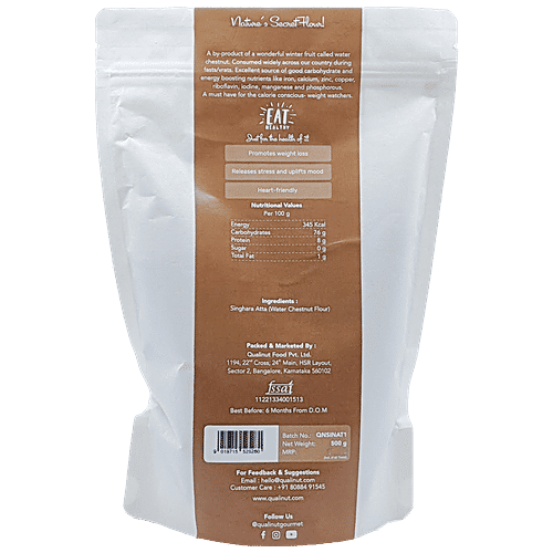 Buy Qualinut Gourmet Singhara Atta / Water Chestnut Flour Rich In