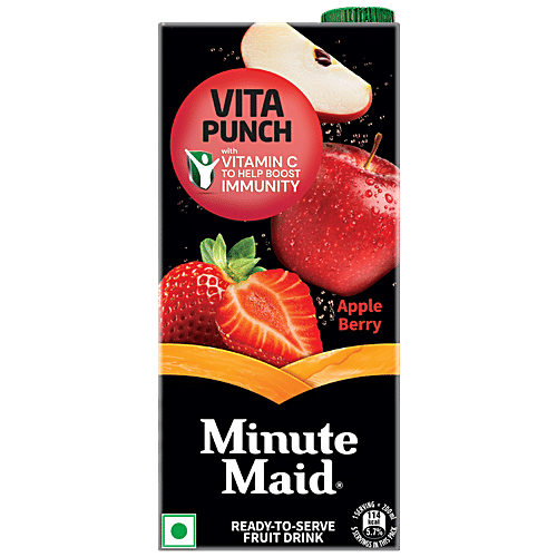 Minute Maid  Vita Punch With Vitamin C - Boosts Immunity, Apple Berry, 1 L  