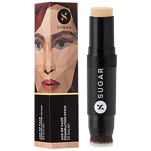 Sugar Cosmetics Ace Of Face Foundation Stick - Light Medium, Golden Undertone, 12 g 20 Galão 