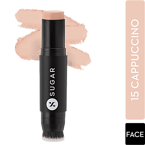 Sugar Cosmetics Ace Of Face Foundation Stick - Light, Cool Undertone, 12 g 15 Cappuccino