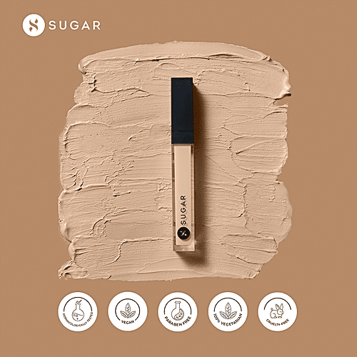Sugar Cosmetics Magic Wand Waterproof Concealer - Medium, Warm Undertone, Blurs Marks, 8.4 g 30 Chococcino 