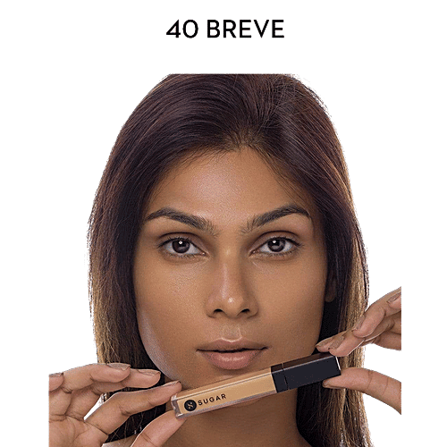 Sugar Cosmetics Magic Wand Waterproof Concealer - Medium Beige, Warm Undertone, Blurs Marks, 8.4 g 40 Breve 
