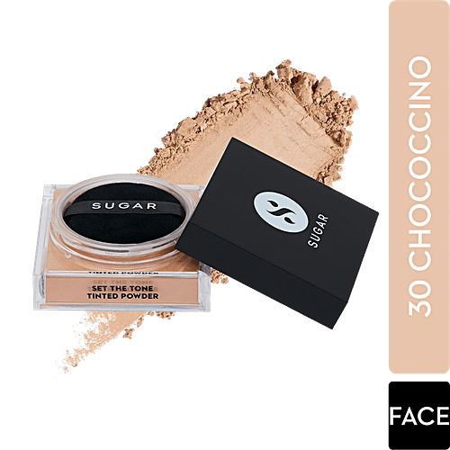 Sugar Cosmetics Set The Tone Tinted Powder - For Luminous Matte Finish, 15 g 30 Chococcino 