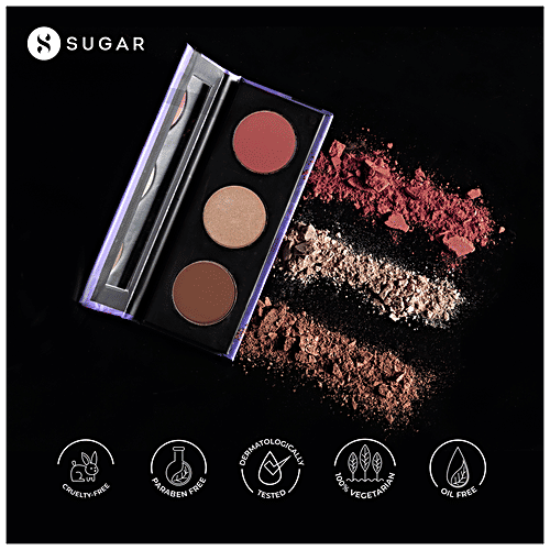 Sugar Cosmetics Contour De Force Face Palette - Light-Weight, Highly Pigmented, Long Lasting, 12.5 g 02 Vivid Victory