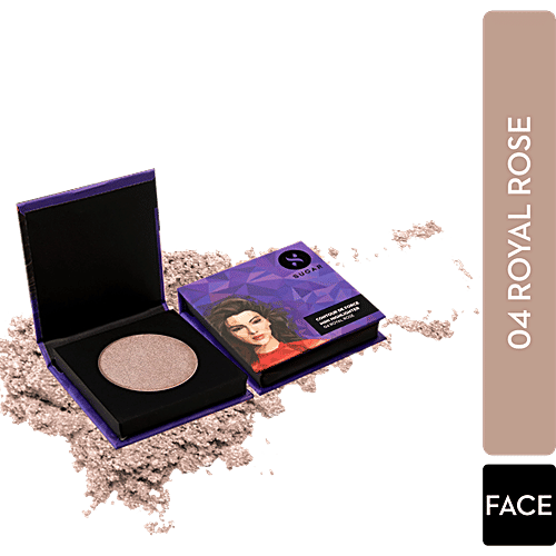 Sugar Cosmetics Contour De Force Mini Highlighter - Rosey Taupe, Highly Pigmented, Long Lasting, 4 g 04 Royal Rose 