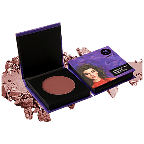 Sugar Cosmetics Contour De Force Mini Blush - Highly Pigmented, Long Lasting, 4 g 03 Mauve Marvel/Plum 