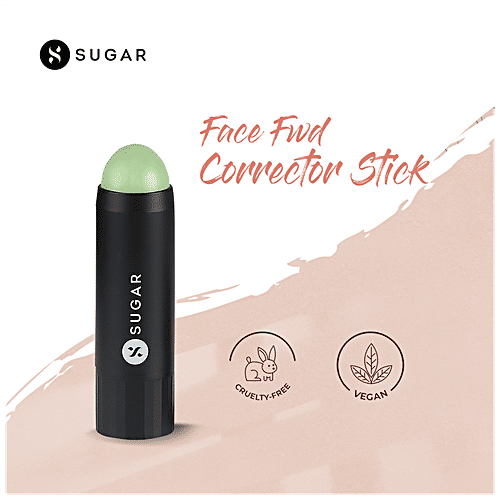 Sugar Cosmetics Face Fwd Corrector Stick - Green, Suits All Skin Tones, 9 g 03 Jade Jockey 