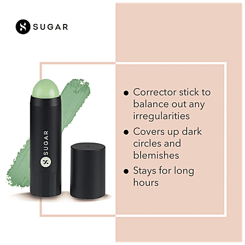 Sugar Cosmetics Face Fwd Corrector Stick - Green, Suits All Skin Tones, 9 g 03 Jade Jockey 