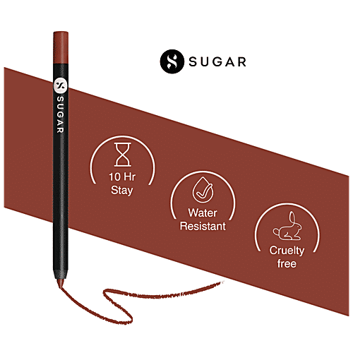 Sugar Cosmetics Lipping On The Edge Lip Liner - Smear-proof, Water-resistant, 1.2 g 01 Taffeta Terracotta