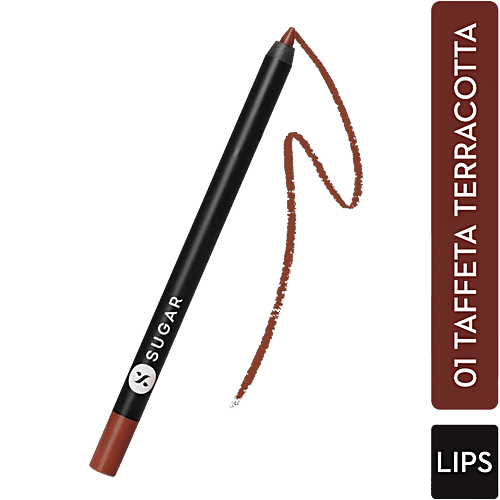 Sugar Cosmetics Lipping On The Edge Lip Liner - Smear-proof, Water-resistant, 1.2 g 01 Taffeta Terracotta
