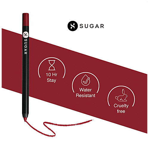 Sugar Cosmetics Lipping On The Edge Lip Liner - Smear-proof, Water-resistant, 1.2 g 05 Brazen Raisin 