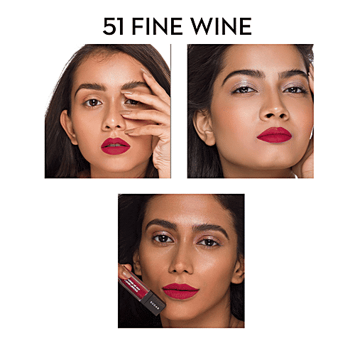 Sugar Cosmetics Smudge Me Not Liquid Lipstick - Long Lasting, Burgundy Red, 4.5 g 51 Fine Wine 