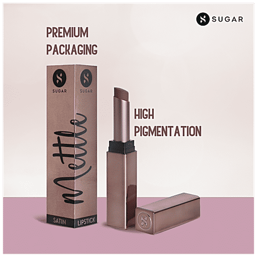 Sugar Cosmetics Mettle Satin Lipstick - Creamy, Soft Dusty Nude/Nude Pink, 2.2 g 07 Gabriella