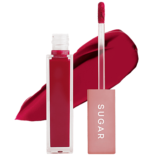 Buy SUGAR Cosmetics Mettle Liquid Lipstick Deep Pinkish Red With Blue